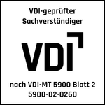 VDI-geprüfter Sachverständiger nach VDI-MT 5900 Blatt 2 5900-02-0260
